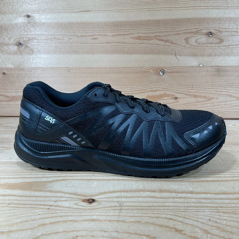 SAS Pursuit Sport Sneakers Shoes Mens 9.5 D Black Comfort Lace Up Orthopedic USA